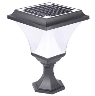 Solar pilaarlamp 4,5W accu 12Ah