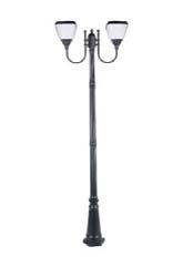 Solar lantaarnpaal 2×5W duo 260cm