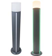 Pollerarmatuur 10W 600mm zwart/grijs — vierkant 110 mm — model A