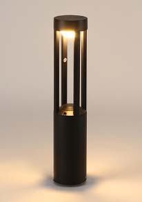 Pollerarmatuur 12W 600mm zwart/grijs — driehoekig