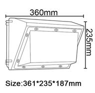 Wall pack 150W schemersensor